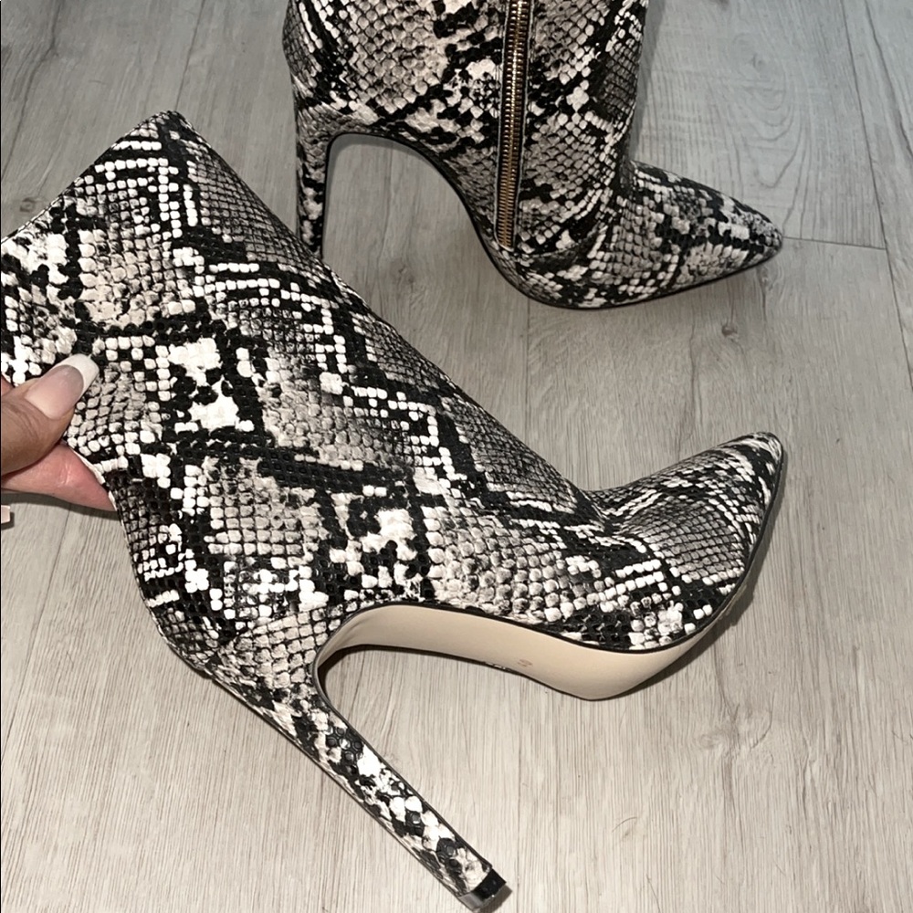 Snake skin booties